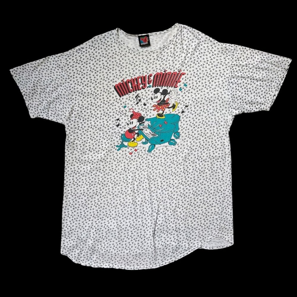 90s Vintage Mickey Minnie Mouse Sleep Shirt Pajama Mickey Unlimited Disney.